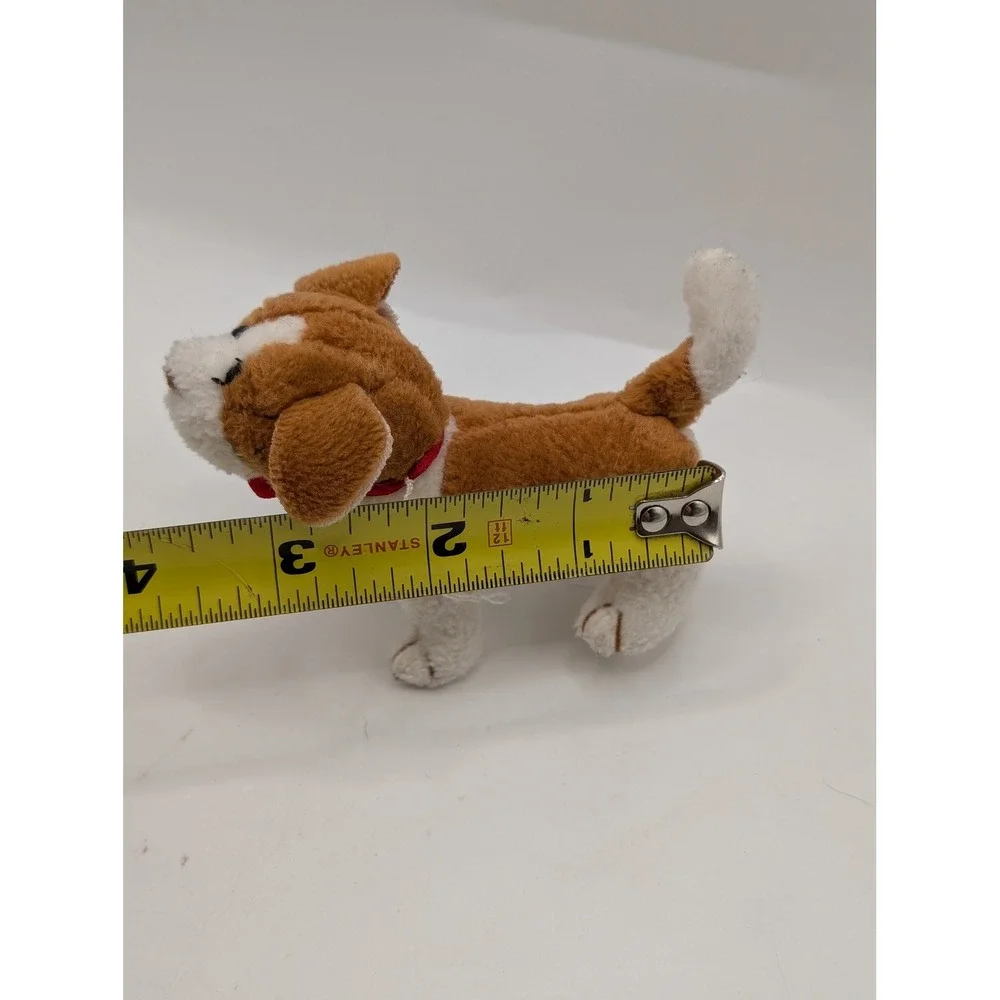 Vintage Applause Little‎ Loves Beagle Puppy Plush Dog Brown White Red Bow 52548